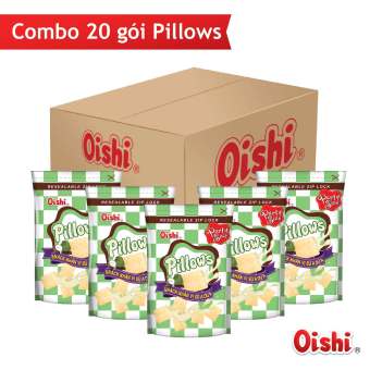 Combo 20 gói Oishi Snack Nhân Vị Sữa Dừa Pillows (95g/gói)