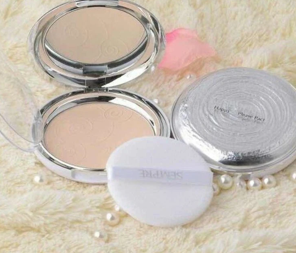 Phấn Phủ Geo trắng Sempre Happy & Please Pact siêu mịn