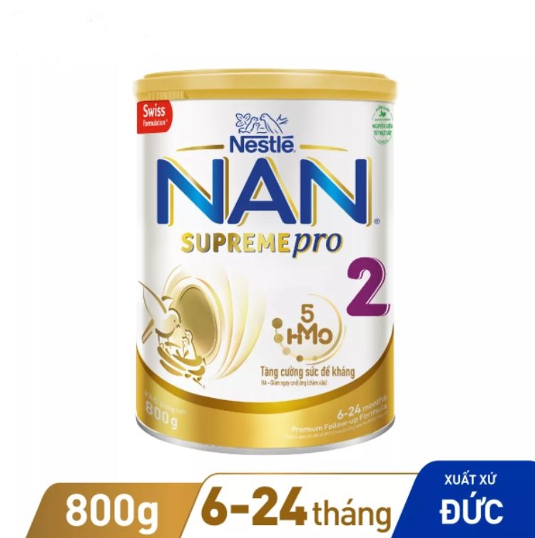 Sữa dinh dưỡng công thức nestlé nan supremepro 2 5hmo lon 800g