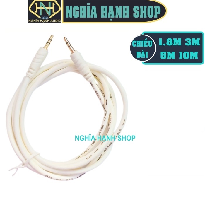 Dây cáp loa 2 đầu jack 3.5 dài 1.8m 3m 5m 10m
