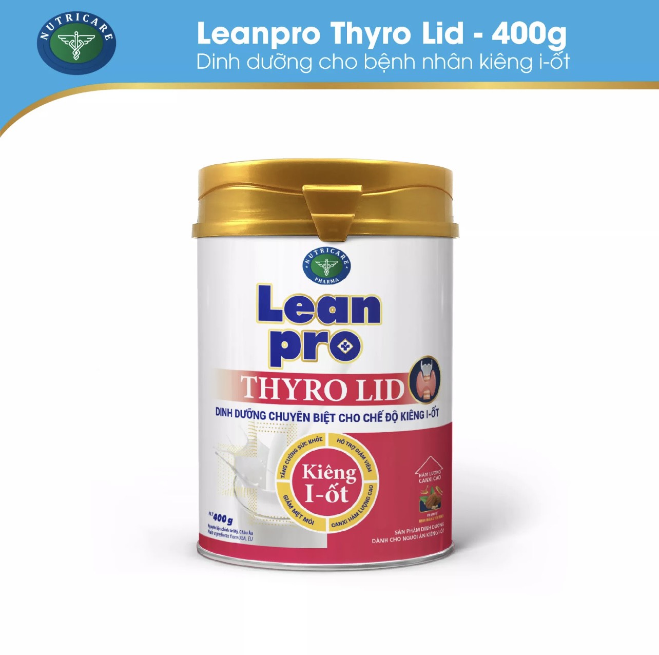 SỮA LEANPRO THYRO LID-GIẢI PHÁP TỐI ƯU CHO NGƯỜI KIÊNG I-ỐT, BỆNH TUYẾN GIÁP