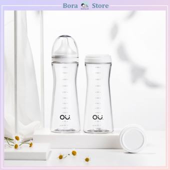 Bình sữa OU wish 140ml 260ml Hàn Quốc [Được chọn núm, tặng nắp bình]