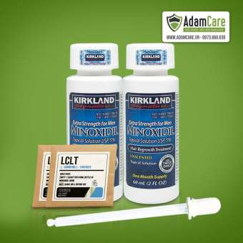 Thuốc Mọc Râu Tóc Minoxidil 5% Combo 2 lọ Tặng 2 gói bột LCLT