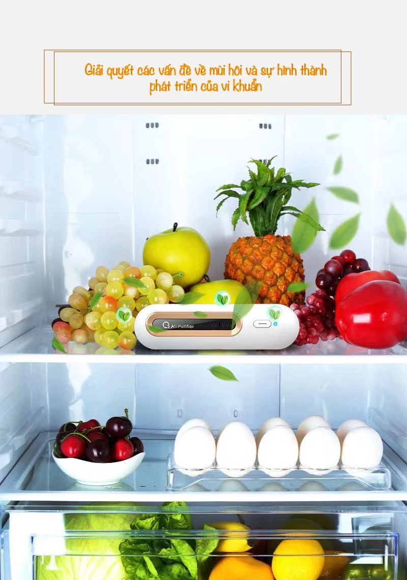 Máy khử mùi tủ lạnh ozone khử khuẩn, tiệt trùng hiệu quả trong tủ lạnh, phòng tắm v.v..