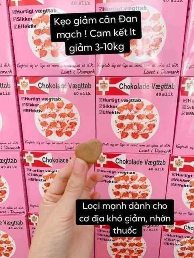 Kẹo socola giảm cân Đan Mạch thần thánh hộp màu Hồng