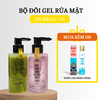 Bộ Đôi Gel Rửa Mặt Sạch Sâu Dưỡng Ẩm Da Phấn Nụ Hoàng Cung dung tích 120ML