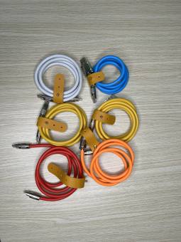 Cáp sạc nhanh 120W bọc silicone dẻo bền bỉ, chống xoắn, chống rối, chống đứt, chiều dài 1m, Type C ra Lightningg, và USB ra Type C nhiều màu