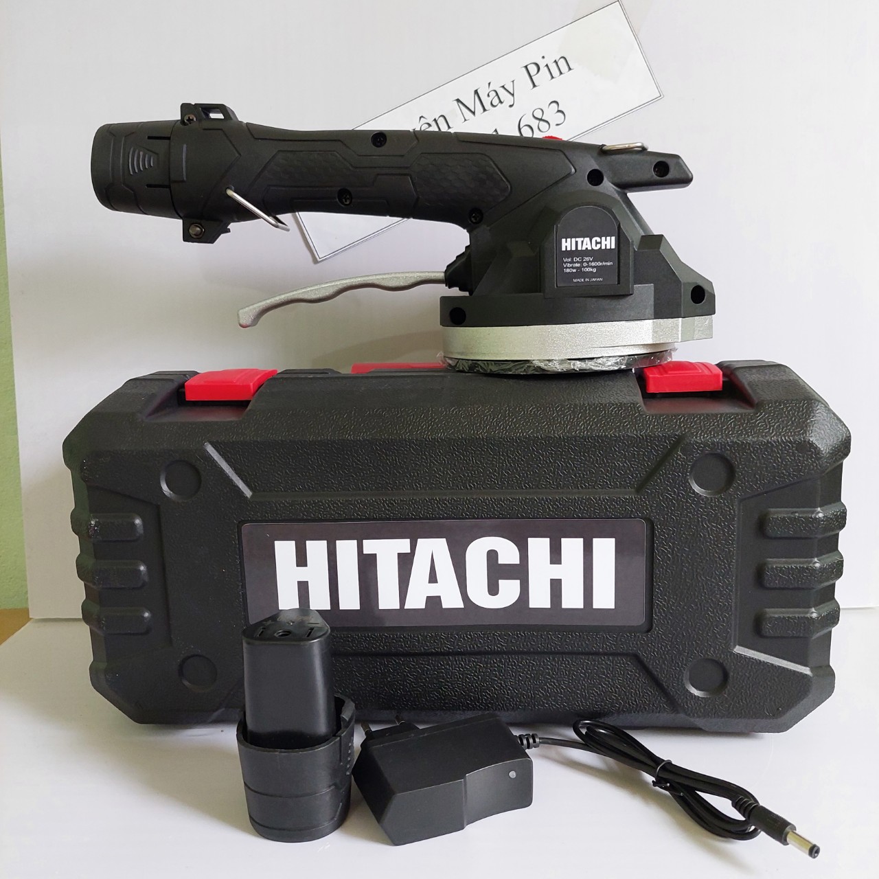 Máy ốp lát gạch hitachi 26v không chổi than - 6 cấp rung