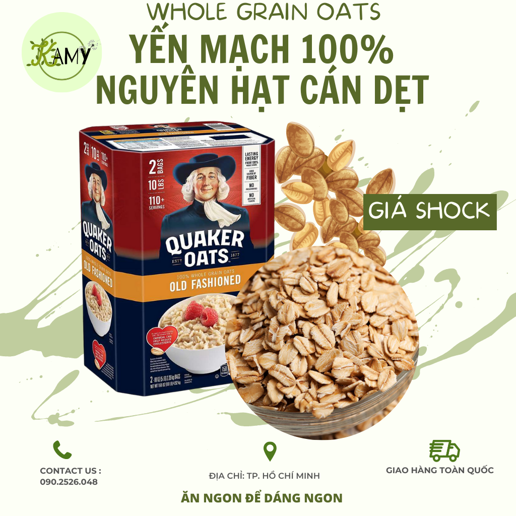 Yến mạch quaker mỹ 4,52kg chất lượng