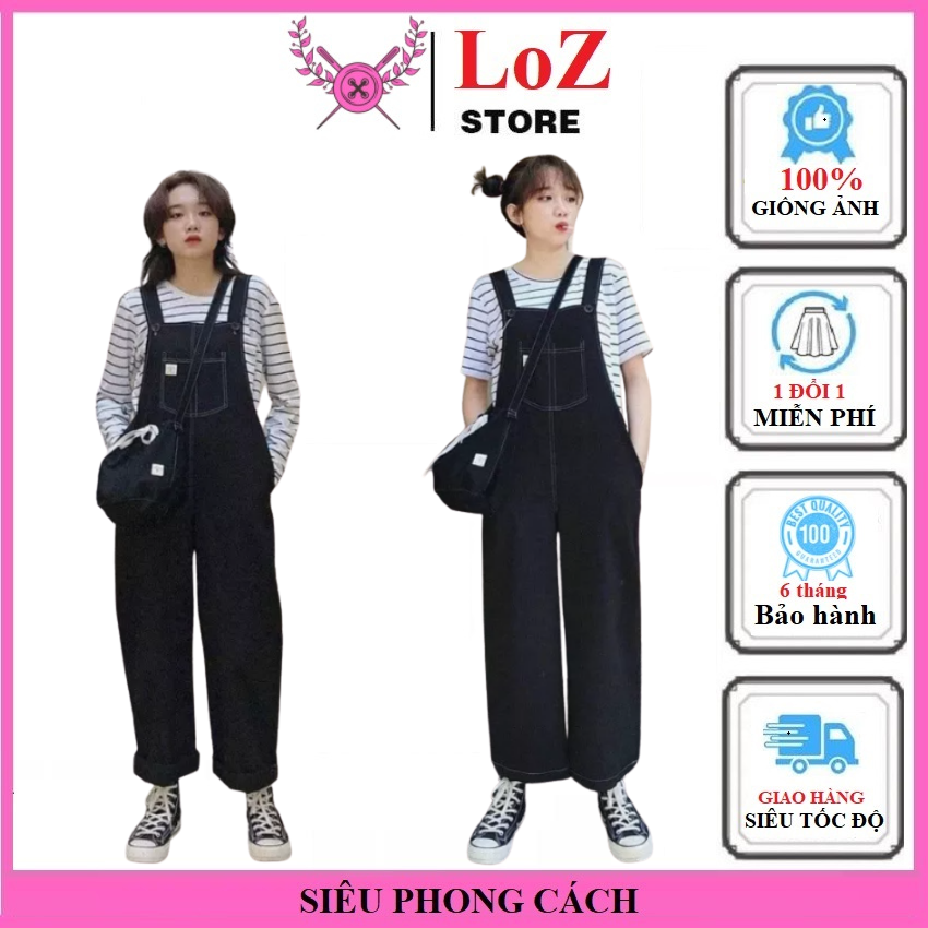 [ SIÊU PHONG CÁCH ]- Yếm bò quần túi ngực nam nữ đều đẹp vải bao tốt  .LOZITAR .{ HÀNG ĐẸP } Vải kaki bền đẹp đường may chắc chắn dễ phối đồ tôn dáng.