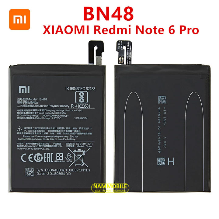 Pin xiaomi redmi note 6 pro bn48-bn45 4000mah zin chính hãng