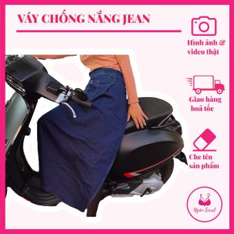 Váy chống nắng Jean dày dặn thoáng mát chống nắng tốt