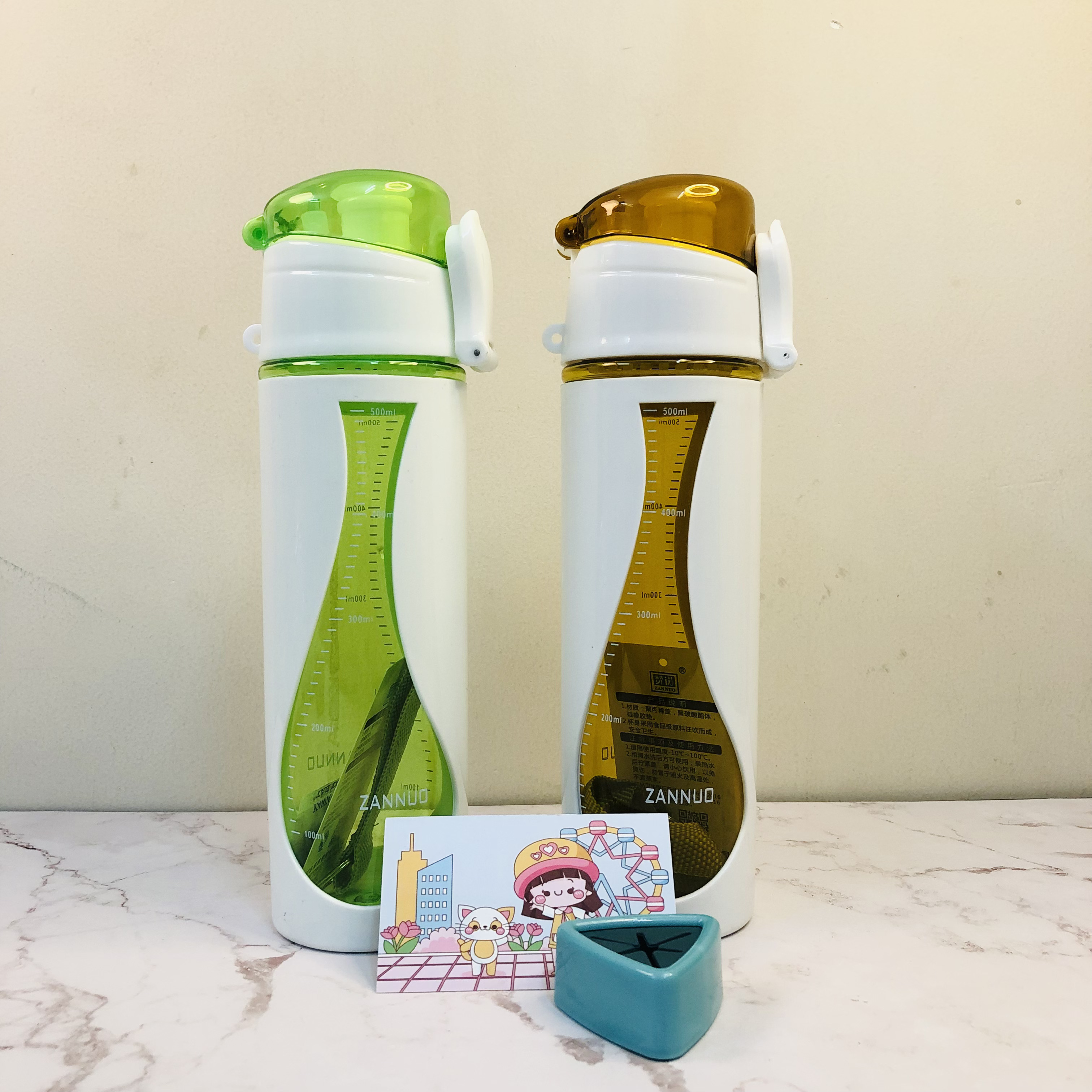 Bình đựng nước, bình nước SANNUO 580ml nhựa cao cấp