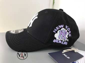 [MLB] Nón Lưỡi trai  NY M.L.B Monogram – Black thêu họa tiết New York
