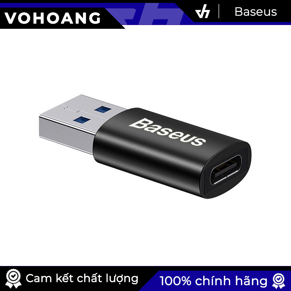 Đầu chuyển cao cấp baseus usb-a to typec lvl003