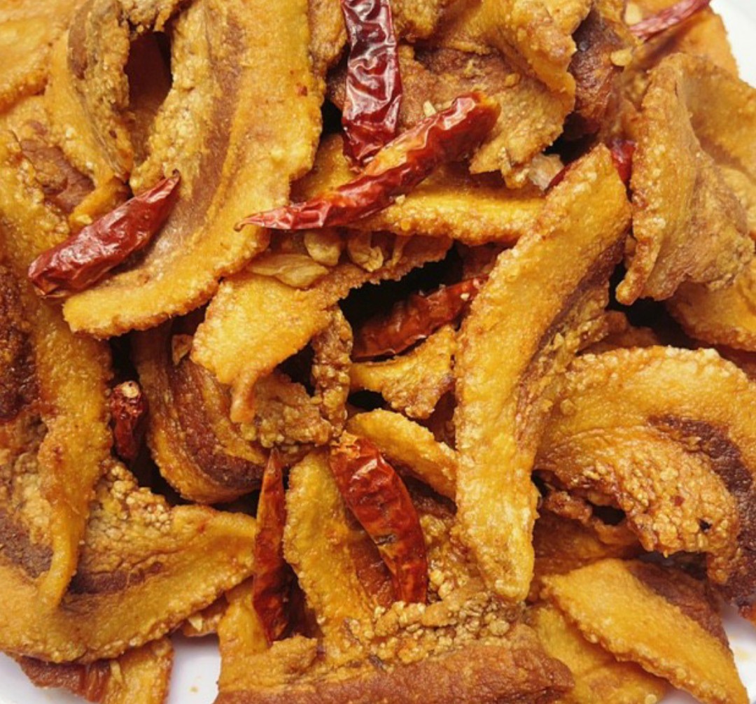 250g ba rọi cháy tỏi siêu ngon giòn rụm - đồ ăn vặt