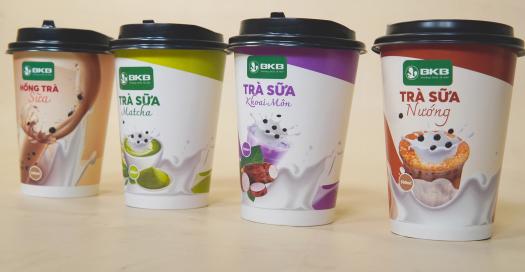Cốc trà sữa trân châu nướng uống liền BKB