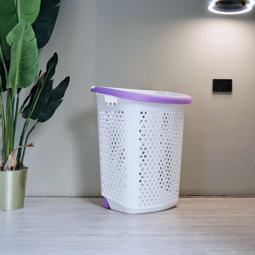 Hamper with wheel Model BK-137-1 Purple colour ราคา 239 บาท*ส่งฟรี