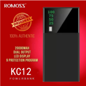 Romoss KC12 20000mAh Power Bank with Dual USB and LED
