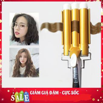 MÁY BẤM TÓC GỢN SÓNG máy làm xoăn sóng Máy uốn tóc 3 trục máy tạo kiểu uốn xoăn sóng nước phong cách hàn quốc