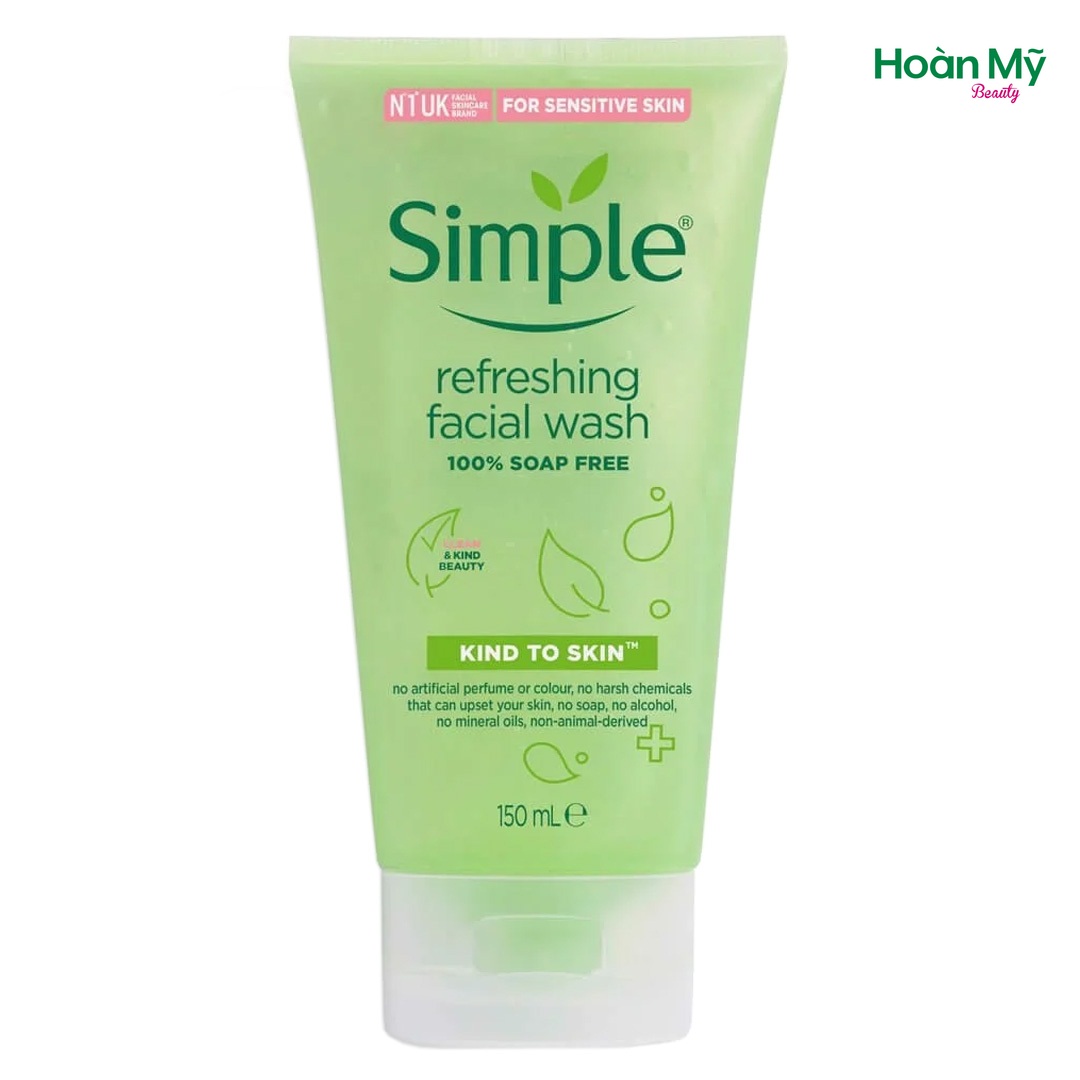 Sữa Rửa Mặt Simple Kind To Skin Refreshing Facial Wash 150ml - Dạng gel