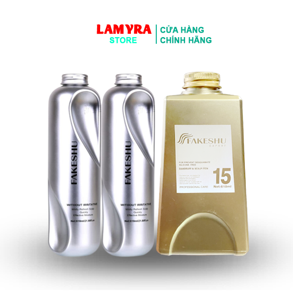 Kem ủ tóc fakeshu 618ml tinh chất tơ tằm siêu óng mượt lamyra