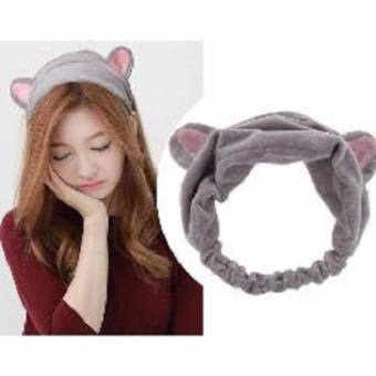 Băng đô cài tóc tai mèo siêu dễ thương - Màu xam