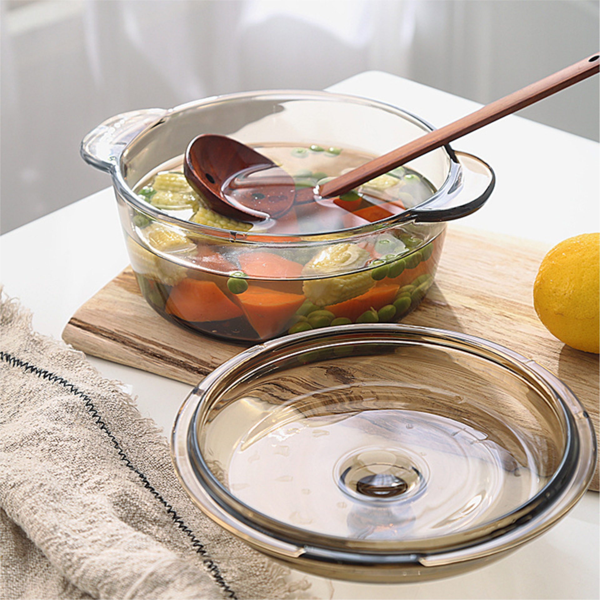 Thố thuỷ tinh đựng canh có nắp đậy - thố thuỷ tinh đựng canh có nắp