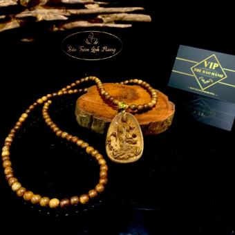 Dây Chuyền Trầm Hương - 108 Hạt Chuỗi Đeo Vòng Cổ Mix Mặt Phật Tự Nhiên [CHÍNH HÃNG] Phong Thủy Cao Cấp Quà Tặng Nam Nữ