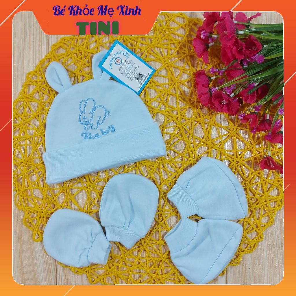 Bộ nón vớ thêu vi tính cao cấp cho bé sơ sinh