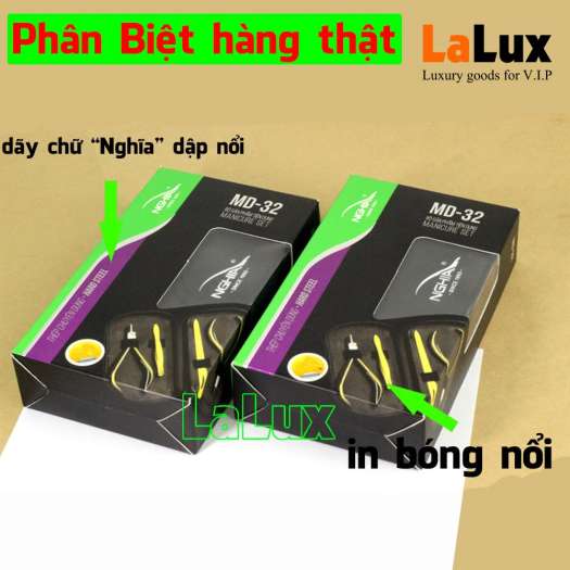Bộ dụng cụ làm nail CHÍNH HIỆU Kềm Nghĩa MD32 4 món MẠ VÀNG: Kềm cắt da , kềm cắt móng, nhíp nhổ lông, dũa móng tay
