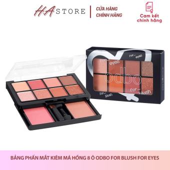 Bảng Phấn Mắt Kiêm Má Hồng 8 Ô Odbo For Blush For Eyes + 2 Ô Má Hồng