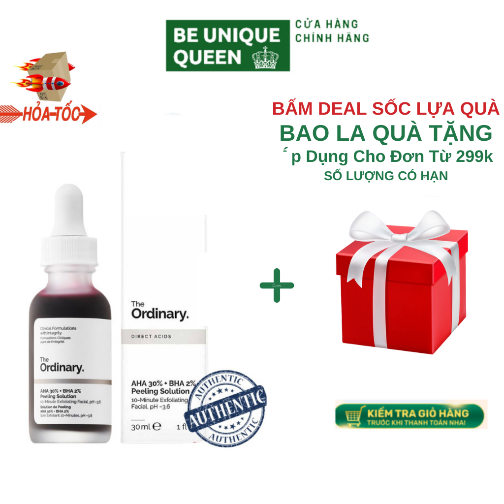 Serum The Ordinary Peeling tẩy tế bào chết hoá học AHA 30 % + BHA 2% Peeling Solution - odinary