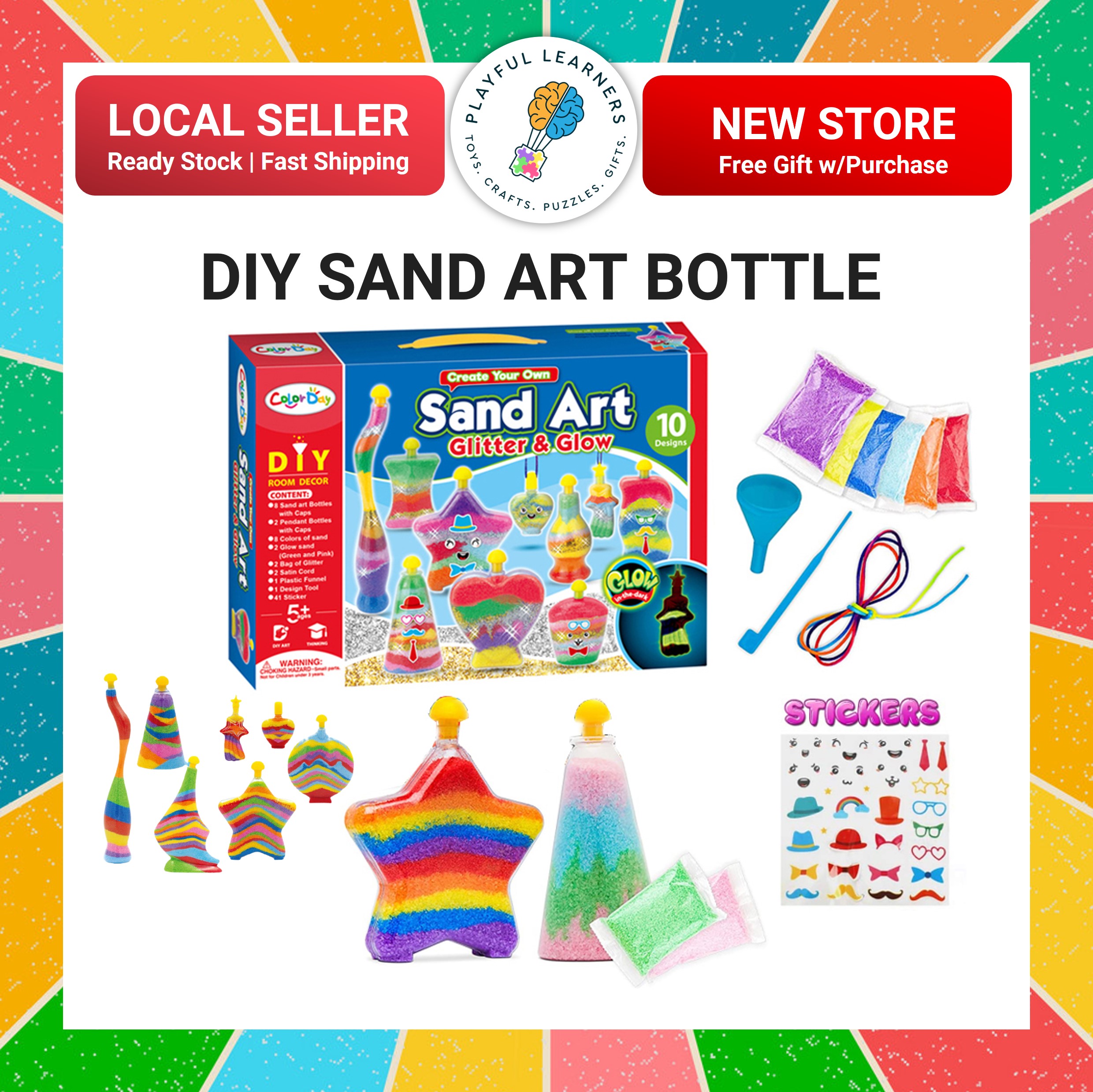 Koltose by Mash Mega Sand Art Kit for Kids, DIY Sand Art craft Kit for