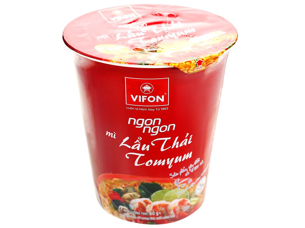 Thùng 24 ly mì lẩu thái Tomyum Vifon Ngon Ngon 60g