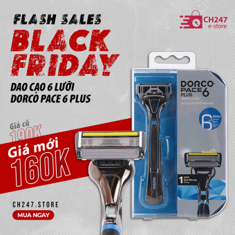 Dao Cạo Râu 6 Lưỡi Dorco Pace 6 Plus SXA 5001-PT (6 Lưỡi + Đầu Cắt Tóc Mai)