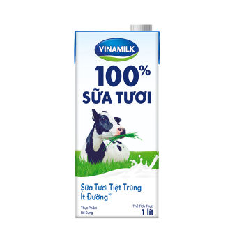 Sữa tươi tiệt trùng Vinamilk ít đường hộp 1L