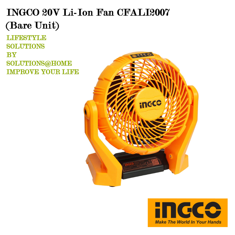 INGCO CFALI2007 20V Lithium-ion Fan - Compact Cooling, 7 Diameter