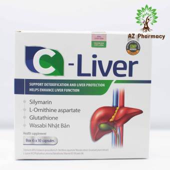 C-Liver, Viên uống thải độc gan, tăng chức năng gan với Cà gai leo, Glutathione - Hộp 60 viên