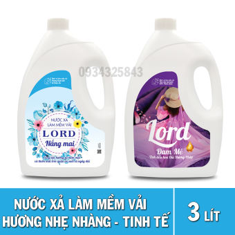 Nước xả làm mềm vải Lord 3.03 lít - lưu hương dài lâu