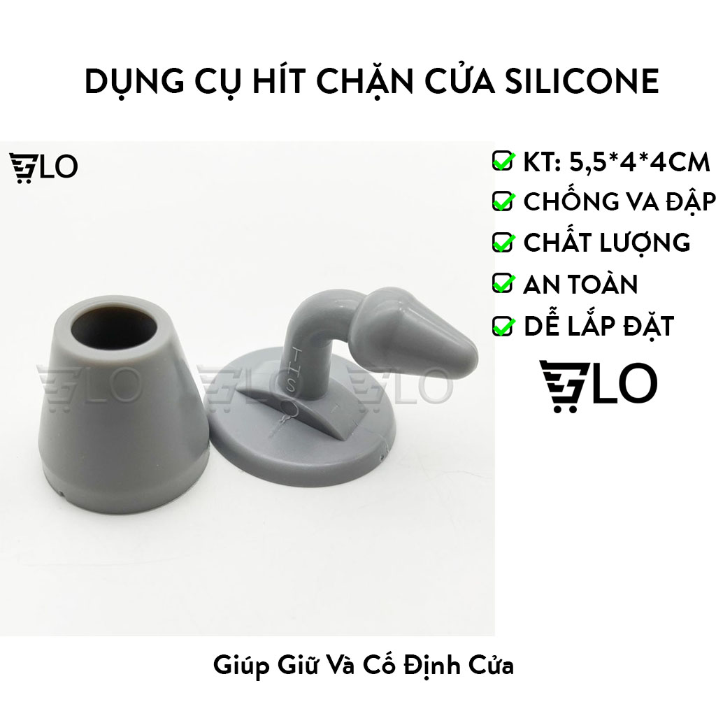 Dụng cụ hít chặn cửa silicone chống va đập
