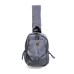 Hamlin Roger Tas Selempang Pria Shoulder Bag Water Resistant Large Compartment Material Nylon ORIGINAL - Grey