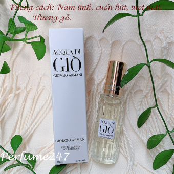 NƯỚC HOA NAM GIÒ TRẮNG 20ML HƯƠNG GỖ ẤM NỒNG THƠM LÂU