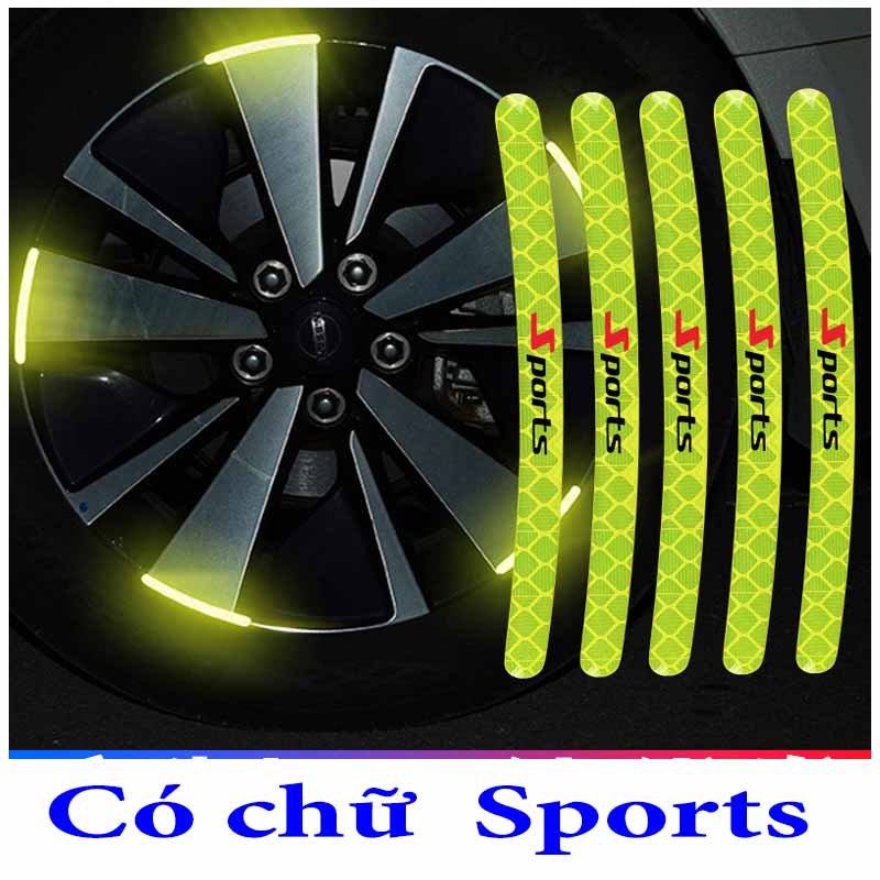 Miếng dán phản quang xe máy ô tô xe đạp, Tấm dán phản quang xe, Phản quang dán xe, Tem dán phản quang cảnh báo