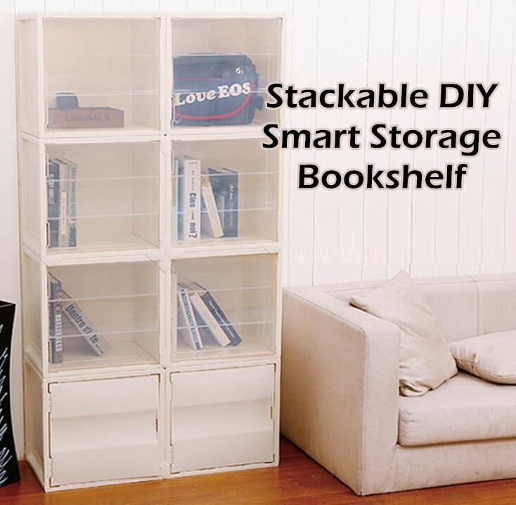 Stackable Diy Smart Cube Storage Bookshelf Wardrobe Cabinet Rack