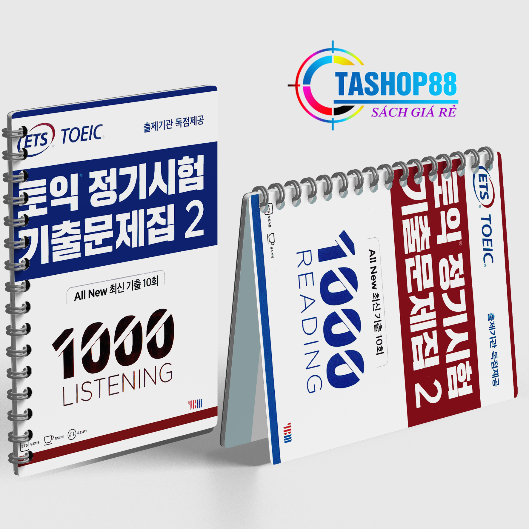 Ets toeic 2020 - format mới nhất (rc - reading coprehension và lc - listening comprehension - bìa màu - đóng gáy xoắn)