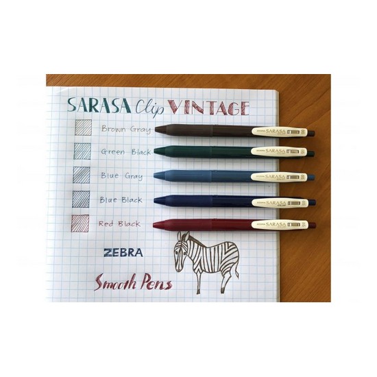 Zebra Rainbow Retractable Gel Pen 0.5mm - 8 Color Set