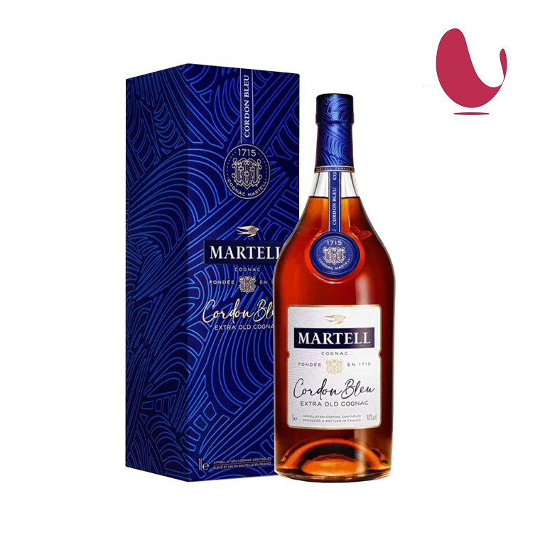 Gordon Blue Martell Cognac 1L - 100Cl Classic Blend With Box