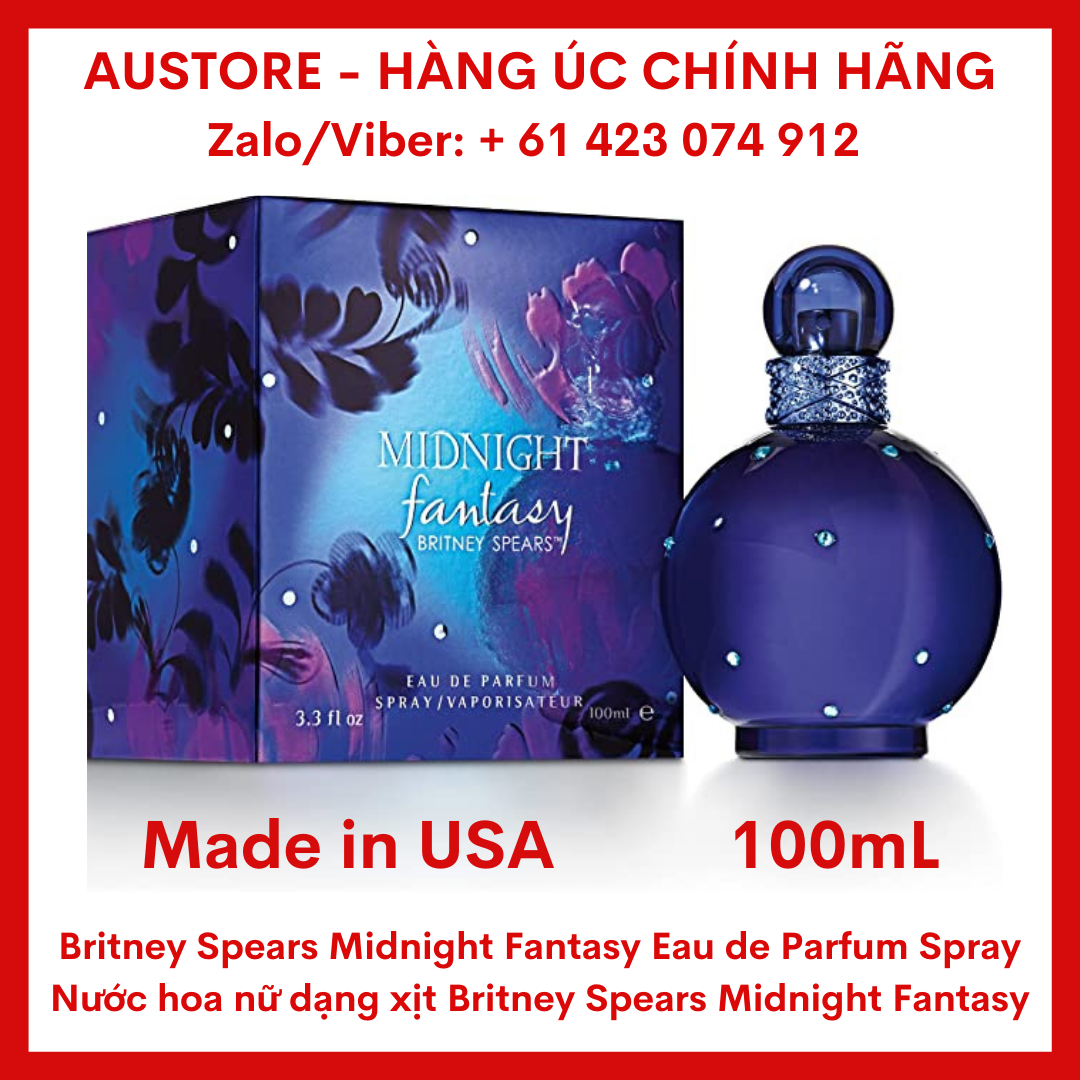 Nước hoa nữ Britney Spears Midnight Fantasy Eau de Parfum Spray 100ml xách tay Úc