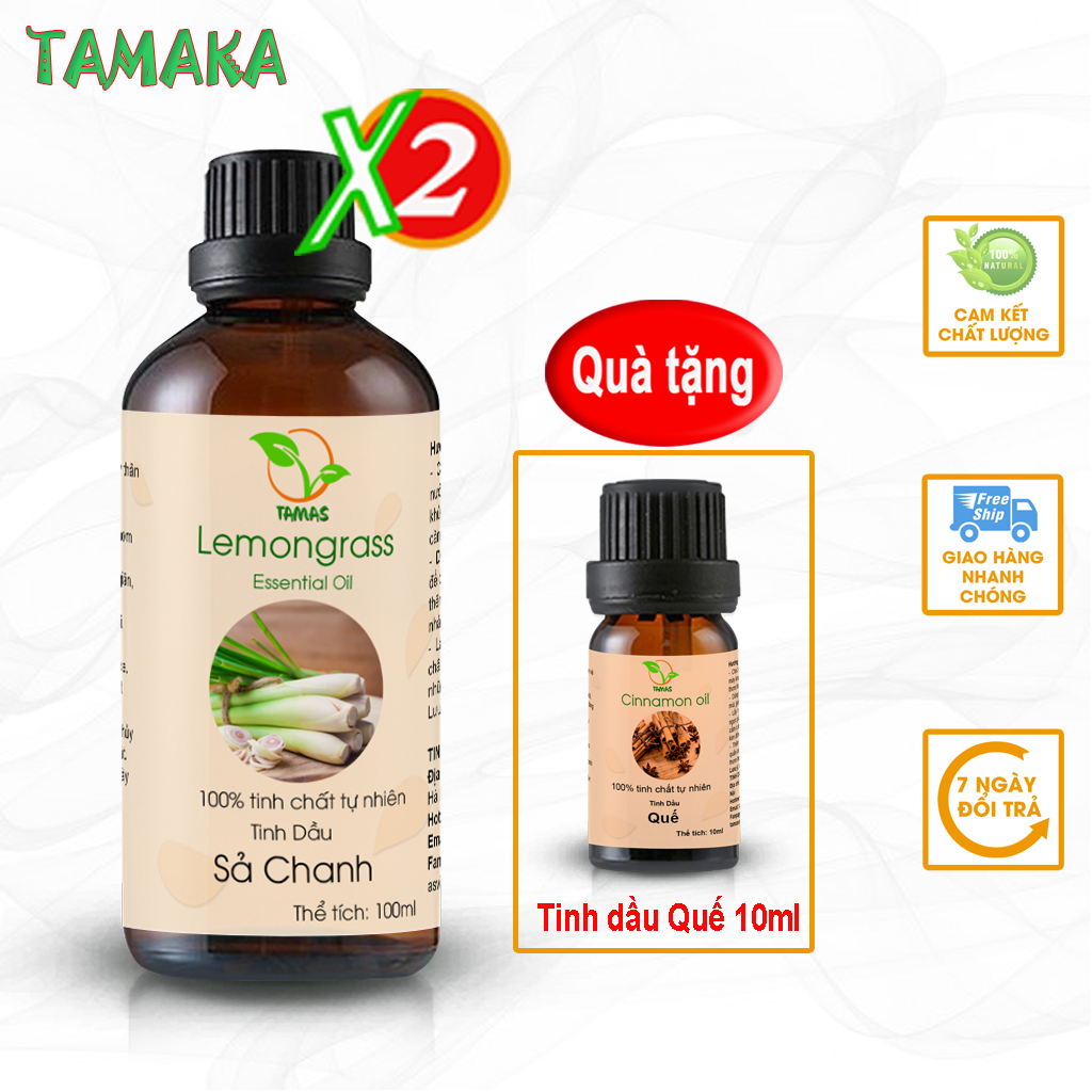 Tinh Dầu Sả Chanh 100ml, Tinh Dầu Sả Chanh Nguyên Chất TAMAS, Hương Thơm Tươi Mát, Thanh Lọc Không Khí Giúp Giảm Căng Thẳng, An Toàn Cho Mẹ Bầu Và Trẻ Nhỏ, Thích Hợp Dùng Cho Máy Xông Tinh Dầu, Máy Phun Sương, Máy Khuếch Tán,Treo Xe